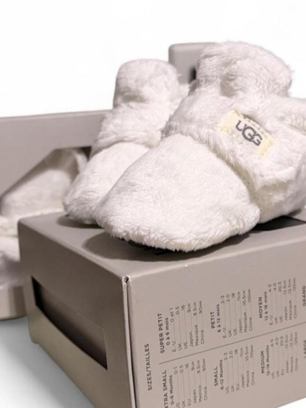 UGG Baby Booties White Size 2-2.5